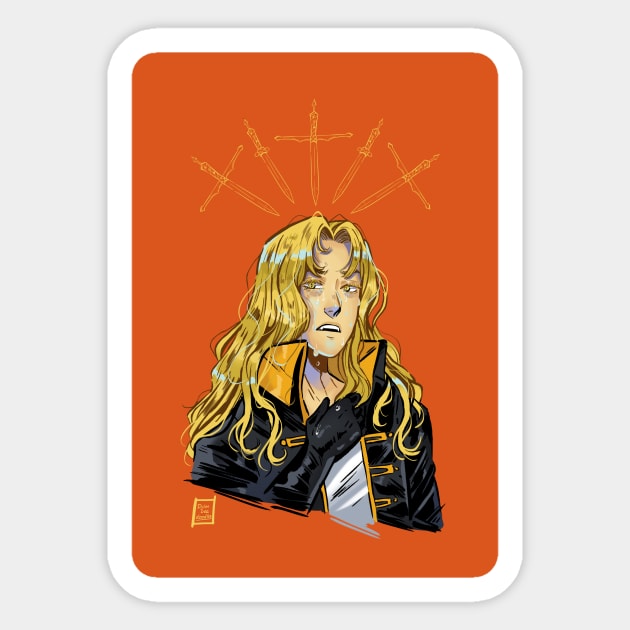 Alucard - Weeping Angel Sticker by dylanbeedoodles